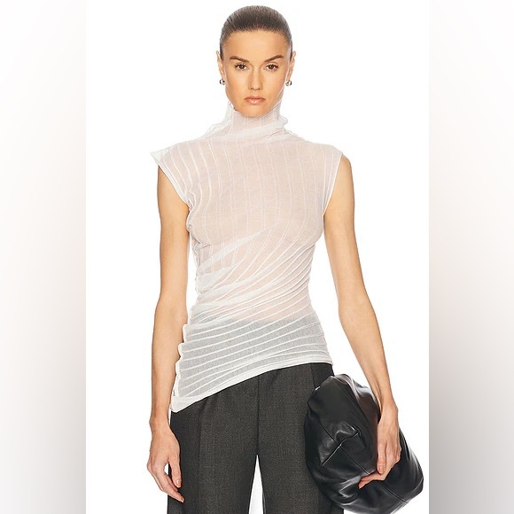 Victoria Beckham Tops - VICTORIA BECKHAM - Sleeveless High Neck Top